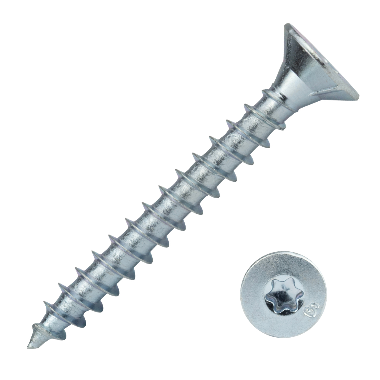 Voordeelemmer Spaanplaatschroeven Verzinkt 5.0 x 40 mm Torx 20 Voldraad - 1250 stuks, foto 3 van 3