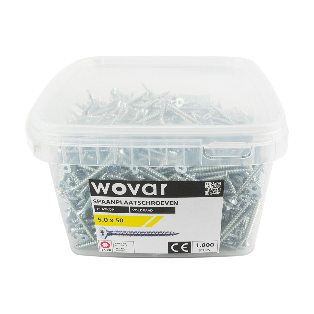 Voordeelemmer Spaanplaatschroeven Verzinkt 5.0 x 50 mm Torx 20 Voldraad - 1000 stuks, foto 2 van 3