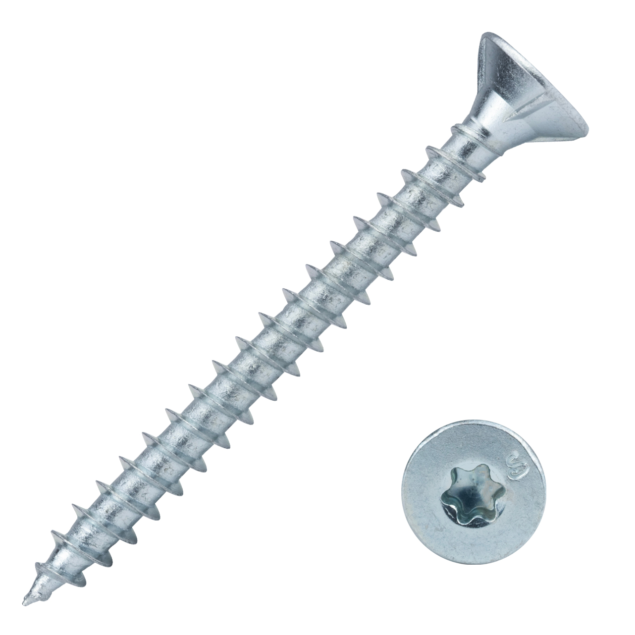 Voordeelemmer Spaanplaatschroeven Verzinkt 5.0 x 50 mm Torx 20 Voldraad - 1000 stuks, foto 3 van 3