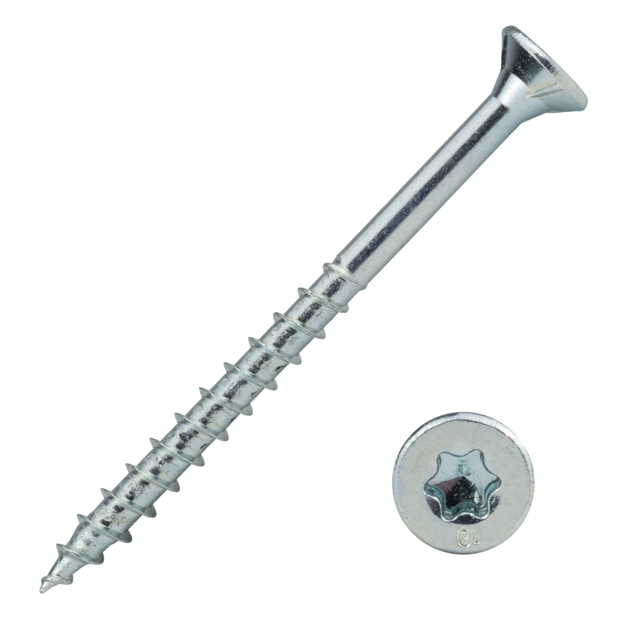 Voordeelemmer Spaanplaatschroeven Verzinkt 4.0 x 50 mm Torx 20 Deeldraad - 1500 stuks, foto 3 van 3