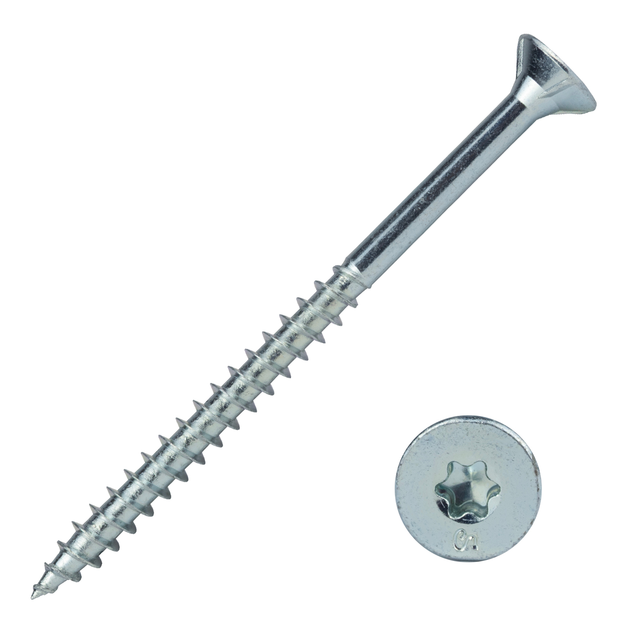 Voordeelemmer Spaanplaatschroeven Verzinkt 5.0 x 70 mm Torx 20 Deeldraad - 600 stuks, foto 3 van 3