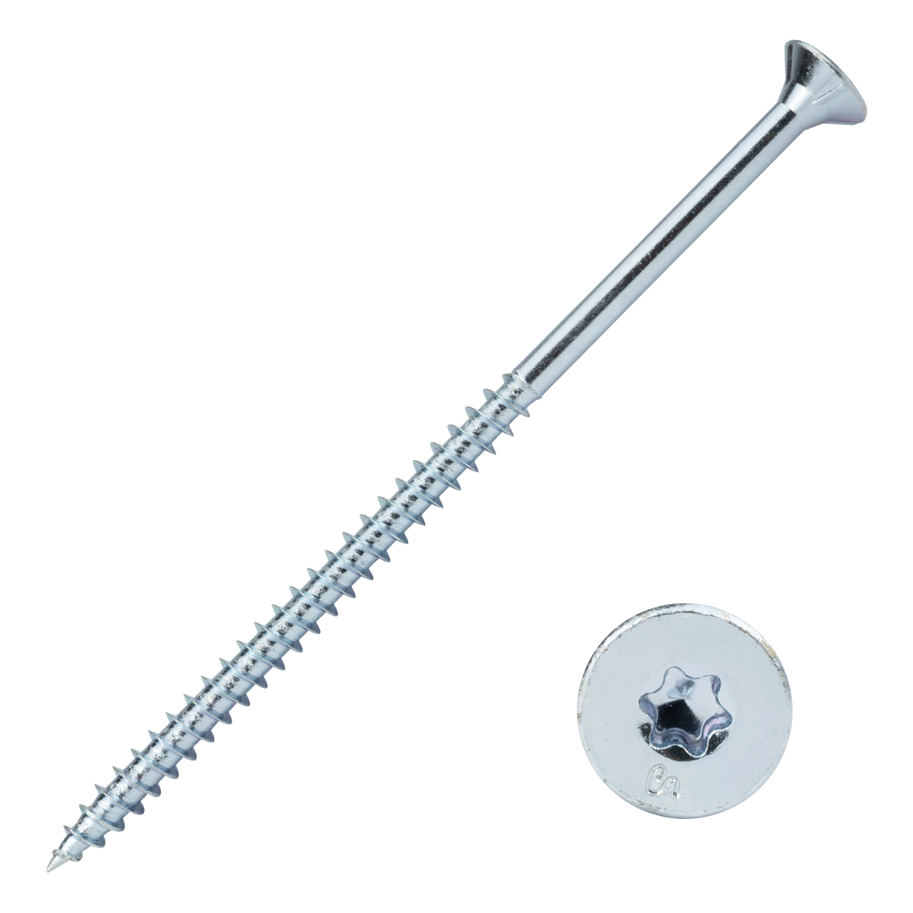Voordeelemmer Spaanplaatschroeven Verzinkt 5.0 x 100 mm Torx 20 Deeldraad - 350 stuks, foto 3 van 3