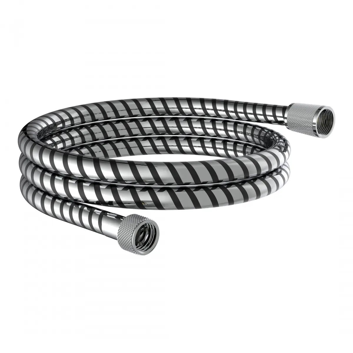 Doucheslang 150 cm Zwart / Chroom - Per Stuk