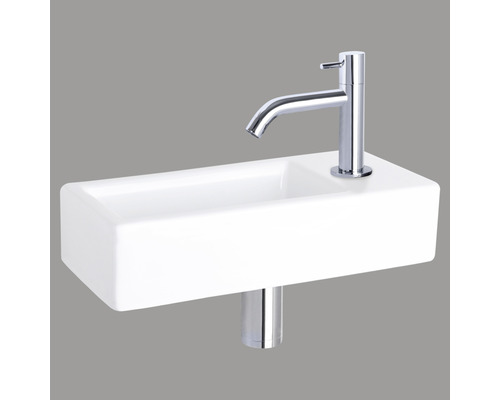 Fonteinset Wit Keramiek - Met accessoires Chroom - Per Set