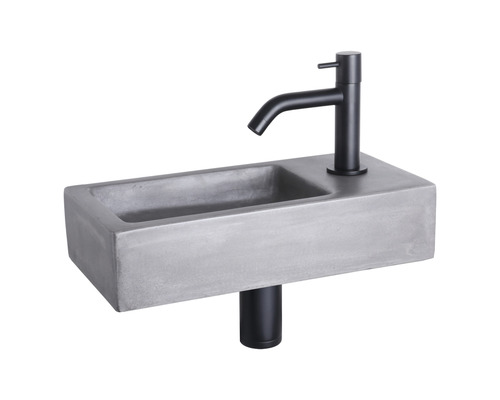 Fonteinset Grijs Beton - Met Zwarte accessoires - Per Set