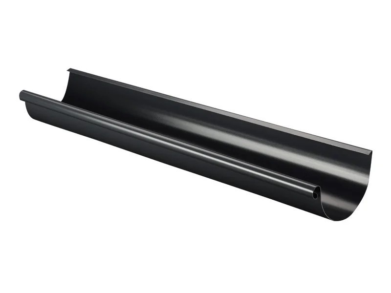 Zinken dakgoot Zwart 170 cm Ø 127 mm - Per stuk