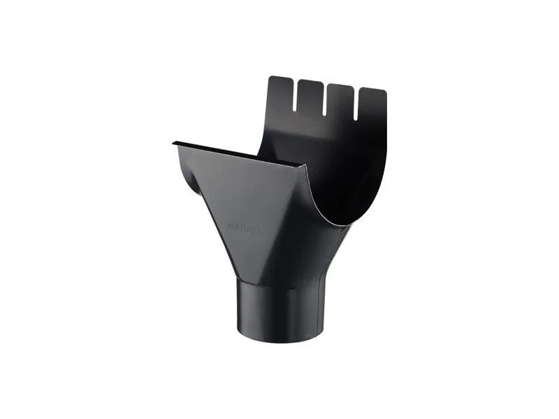 Zinken gootuitloop Zwart Ø 87 mm - Per stuk