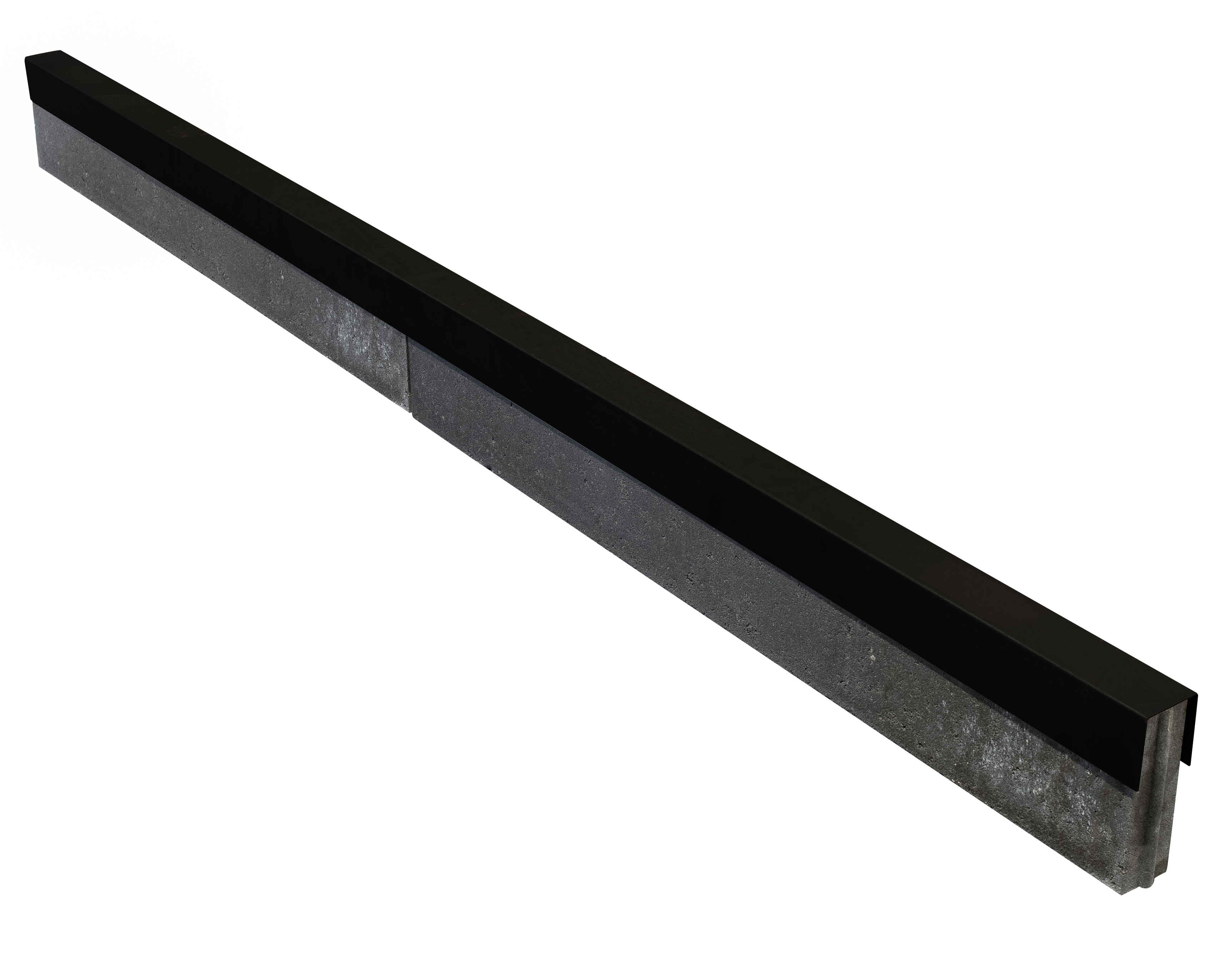 Overzetprofiel Zwart 100 x 5.2 x 6 cm voor Opsluitband - Overzetstuk, foto 2 van 2