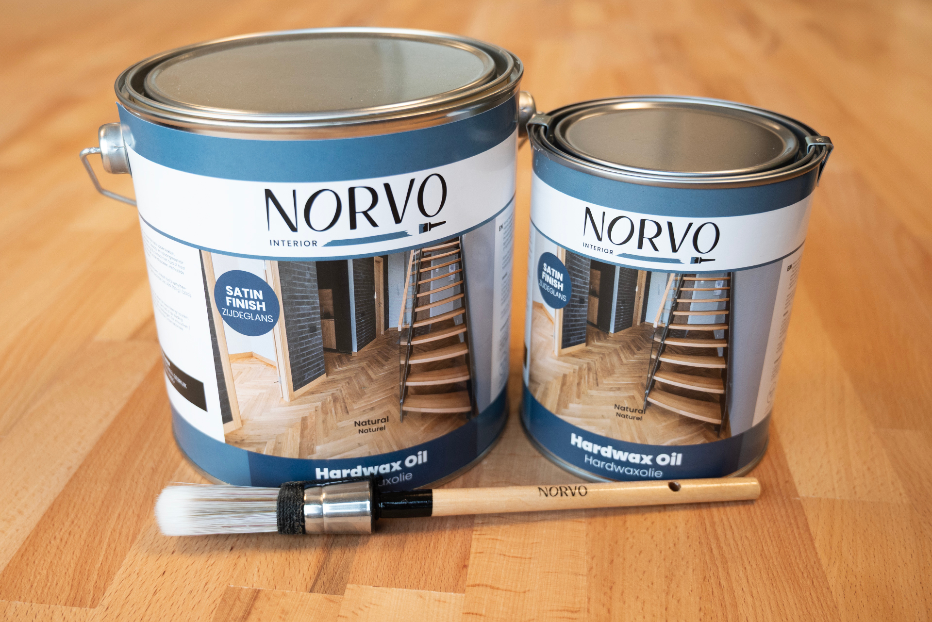 Norvo - Hardwax Olie Zijdeglans Naturel - 1 L, foto 3 van 3