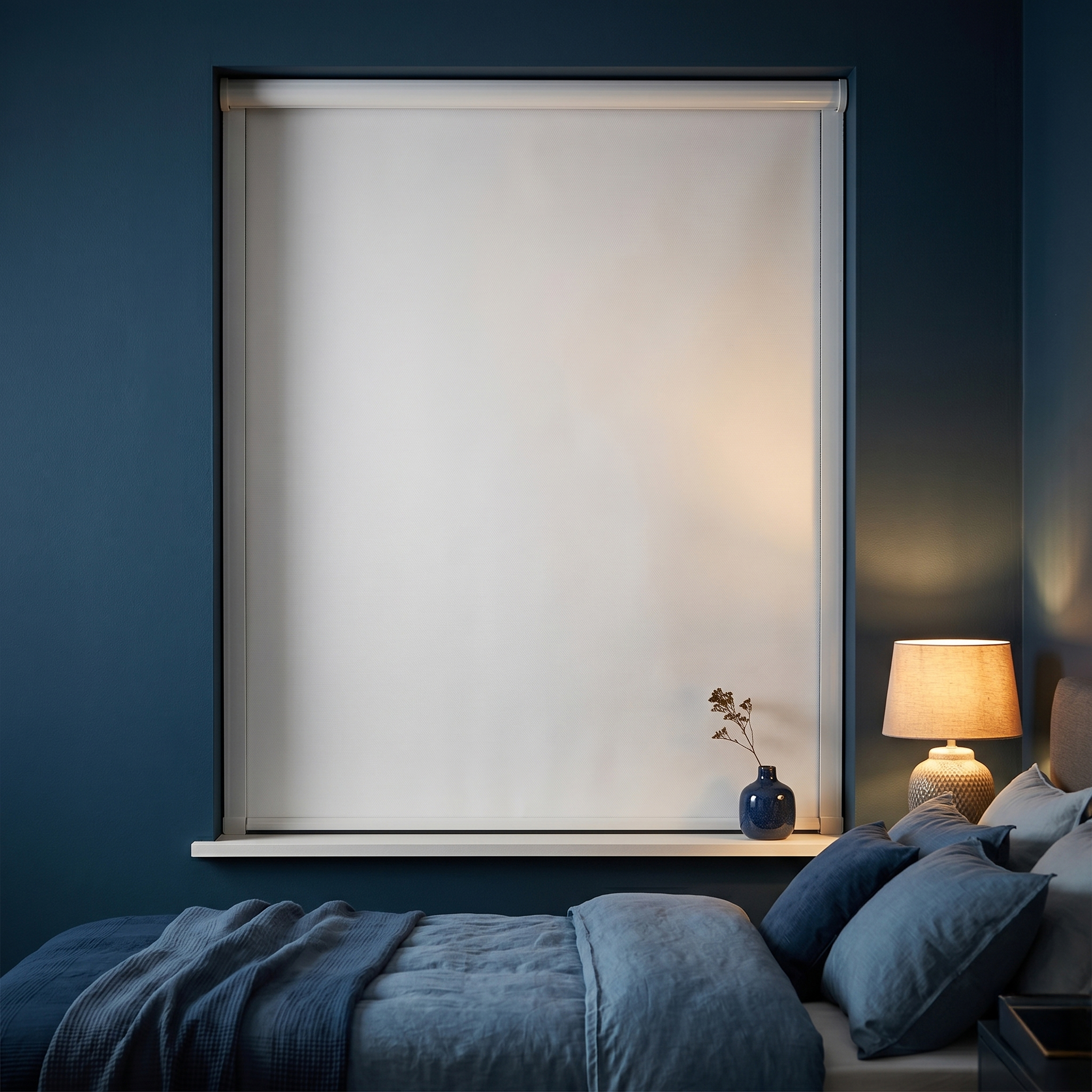 Rolgordijn met Zijgeleiding Wit 130x160 cm - Verduisterend - Per Stuk, foto 4 van 4