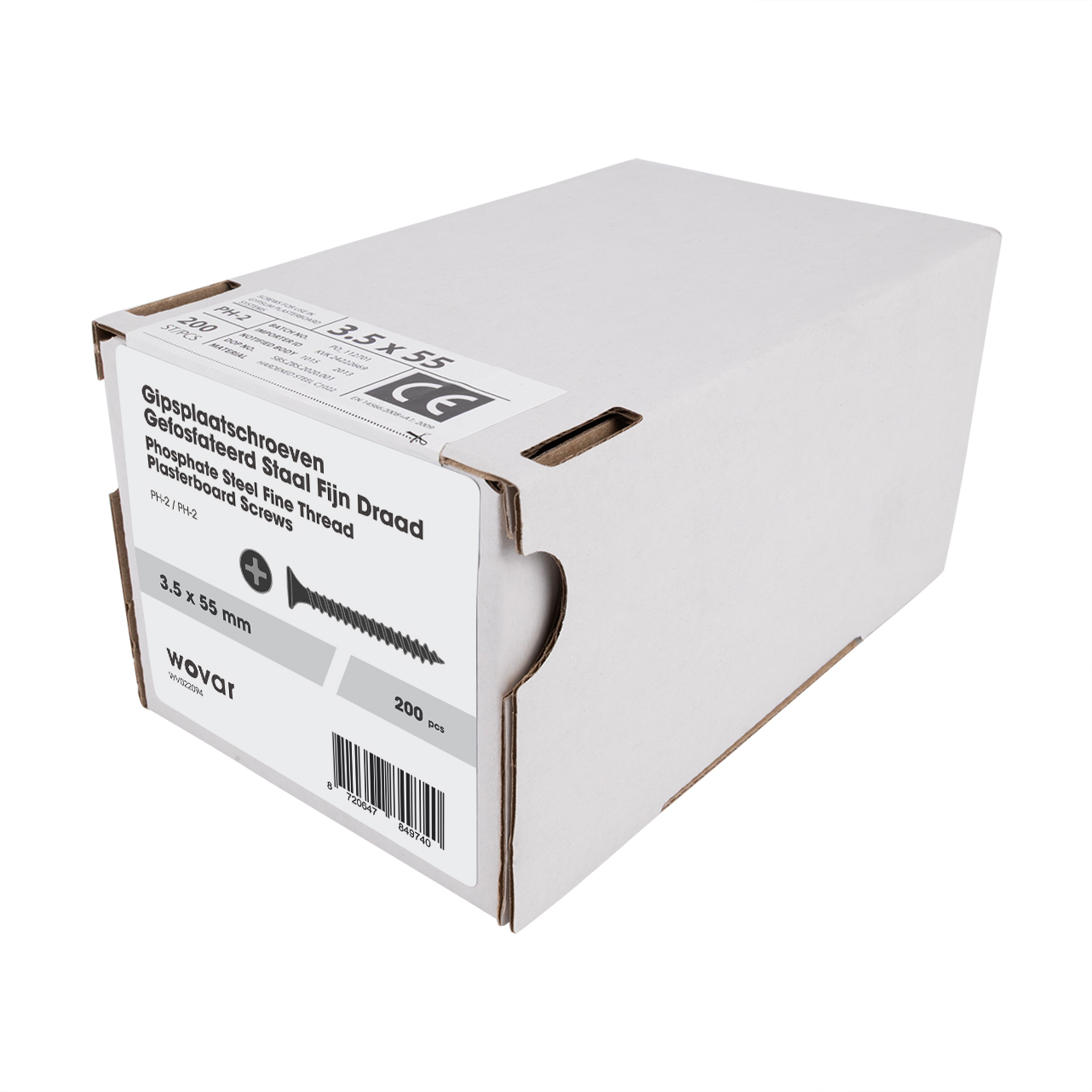 Gipsplaatschroeven Fijn Draad 3.5 x 55 mm - Doos 200 stuks, foto 2 van 3