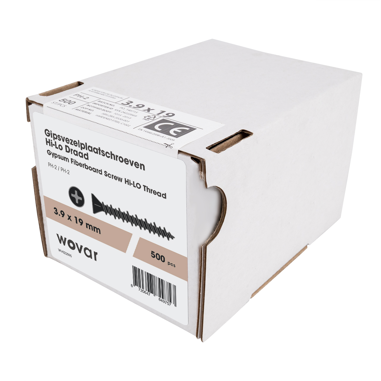 Gipsvezelplaatschroeven 3.9 x 19 mm voor Fermacell - Doos 500 stuks, foto 2 van 3