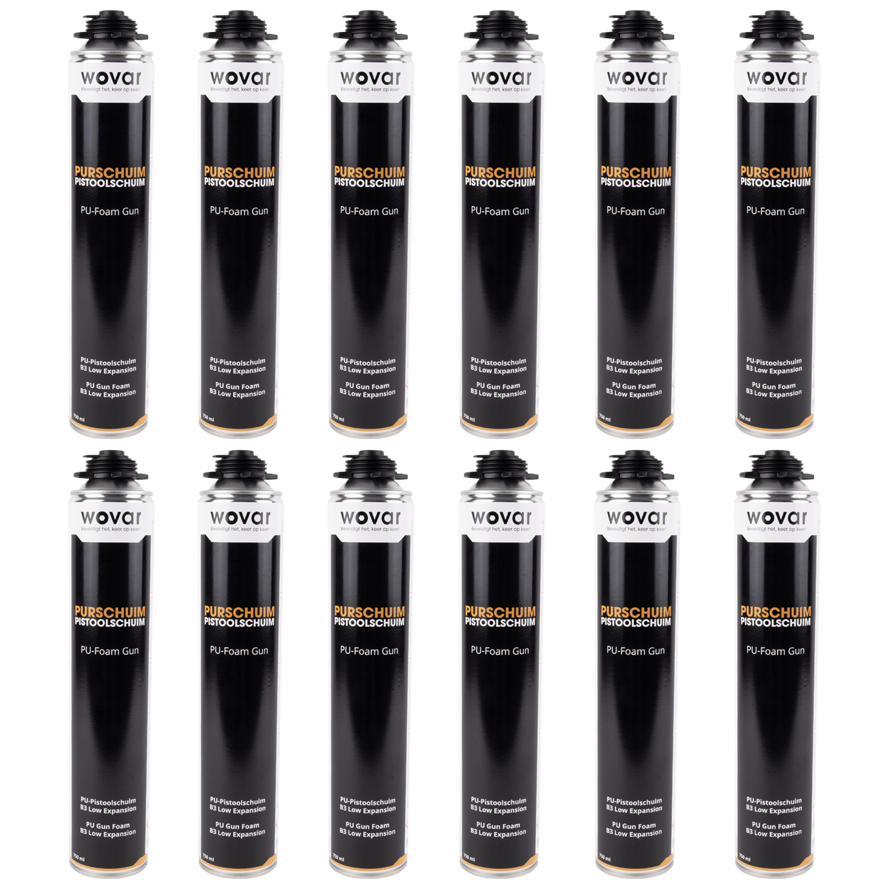Purschuim Standaard 750 ml - Montageschuim - Overdoos 12 stuks