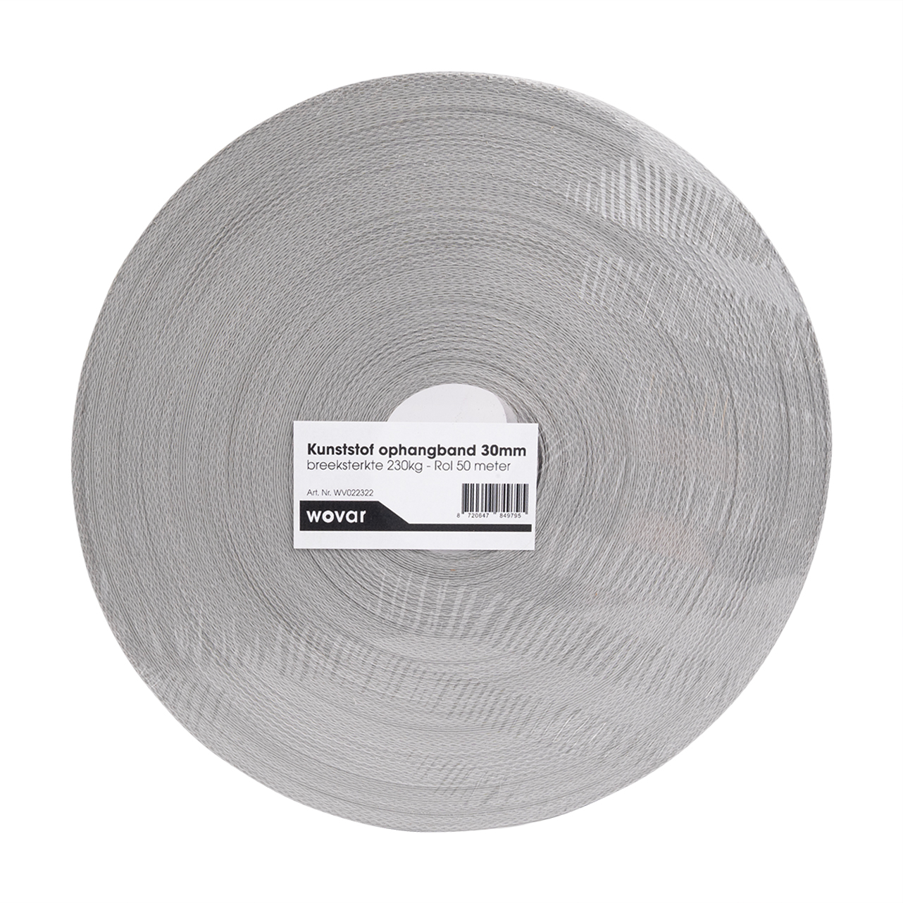 Kunststof ophangband 30mm breeksterkte 230kg - Rol 50 meter, foto 3 van 3