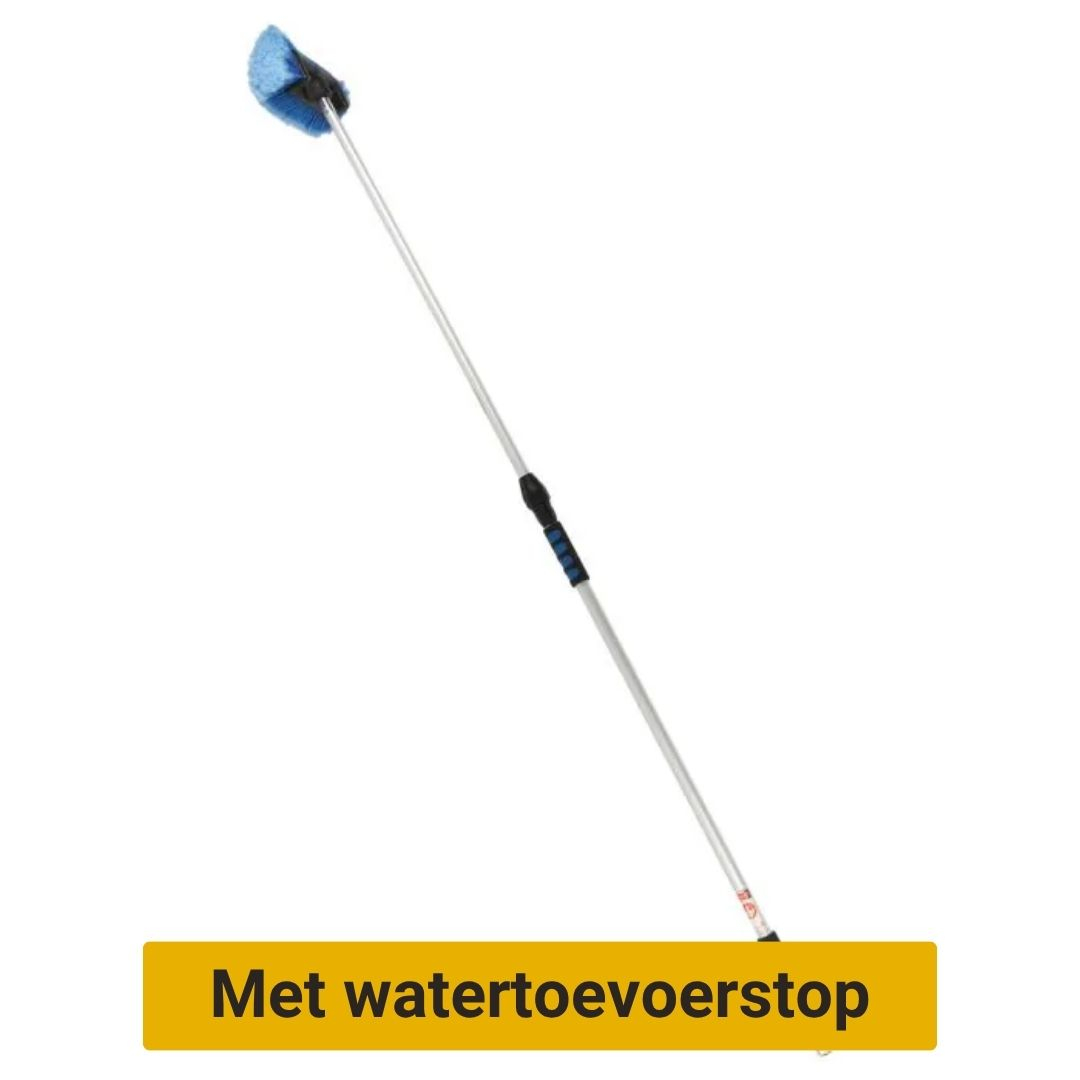 Telescopische Wasborstelset Aluminium 117 tot 200 cm met Waterstop - Per Set, foto 2 van 3