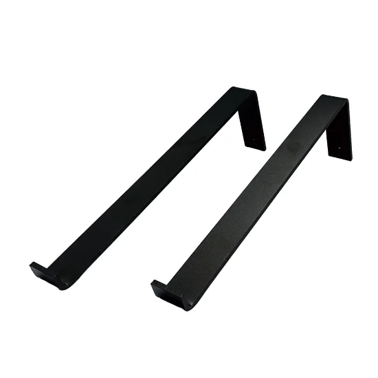 Plankdrager Zwart Industrieel Staand 15 x 40 cm - Set 2 Stuks