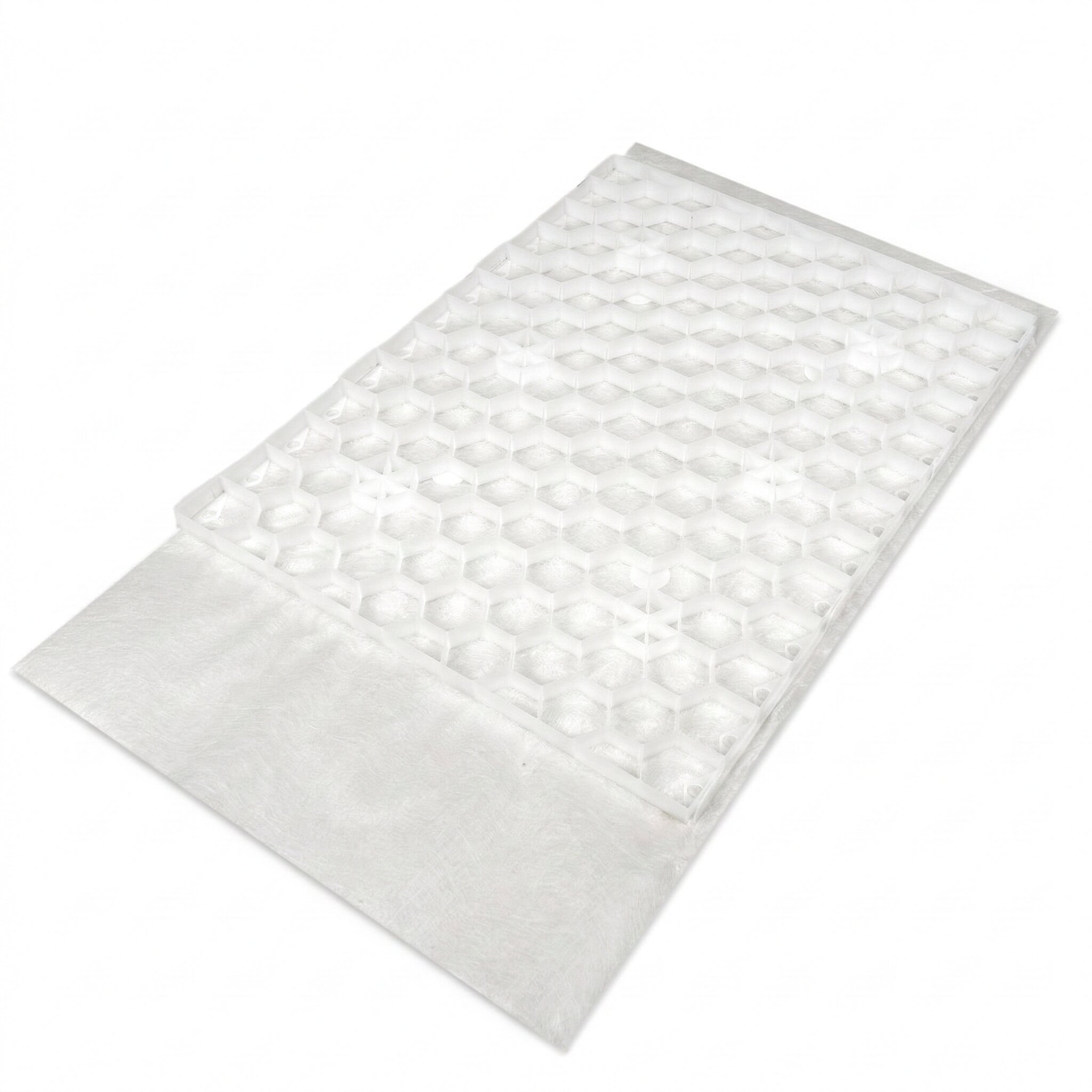 Grindmat met Worteldoek HDPE Wit 60 x 80 x 2,5 cm - Pallet 160 stuks, foto 2 van 2