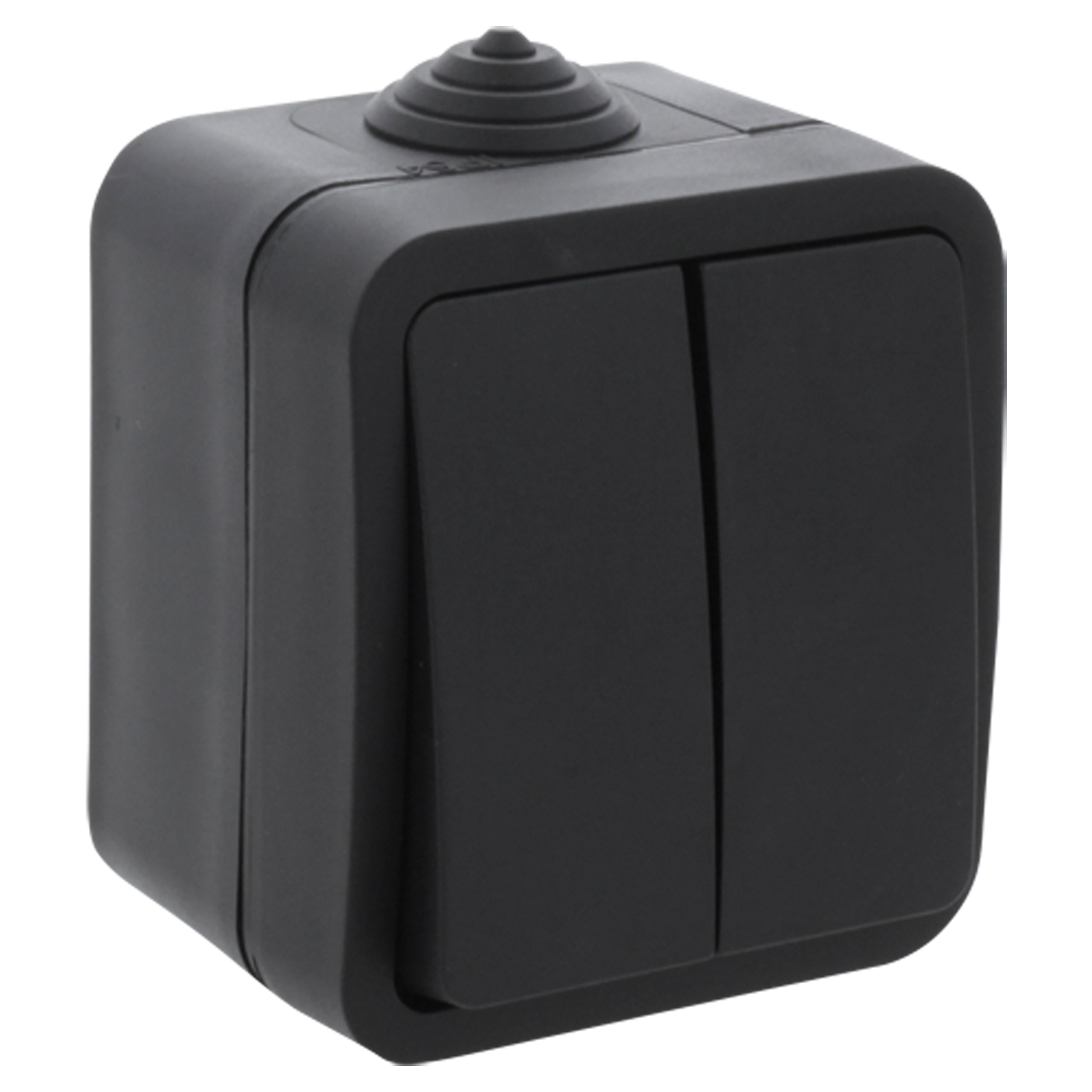 Opbouw Serieschakelaar IP54 Spatwaterdicht Zwart - Per Stuk