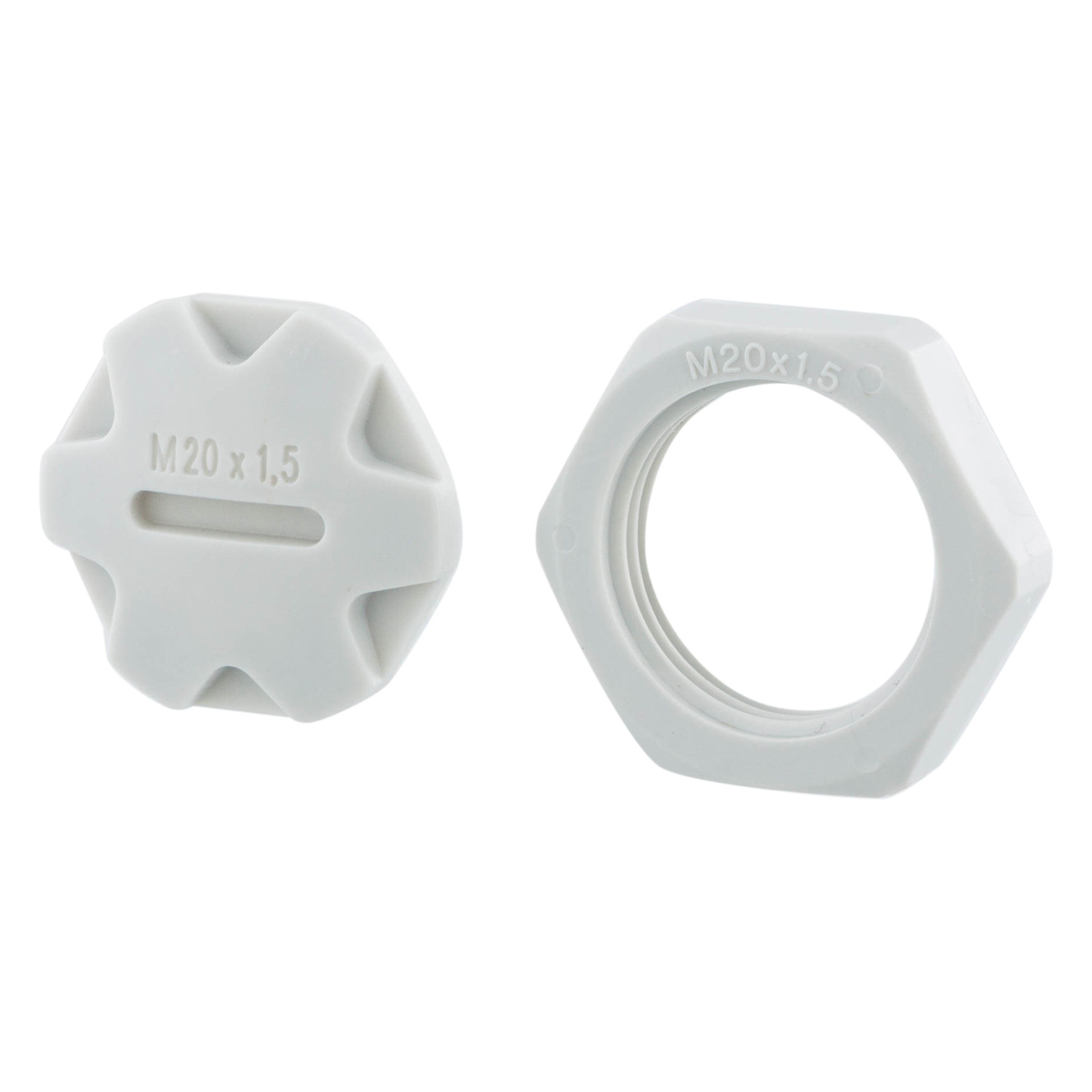 Wartelmoeren met Blindstop M20 Grijs - 5 Stuks