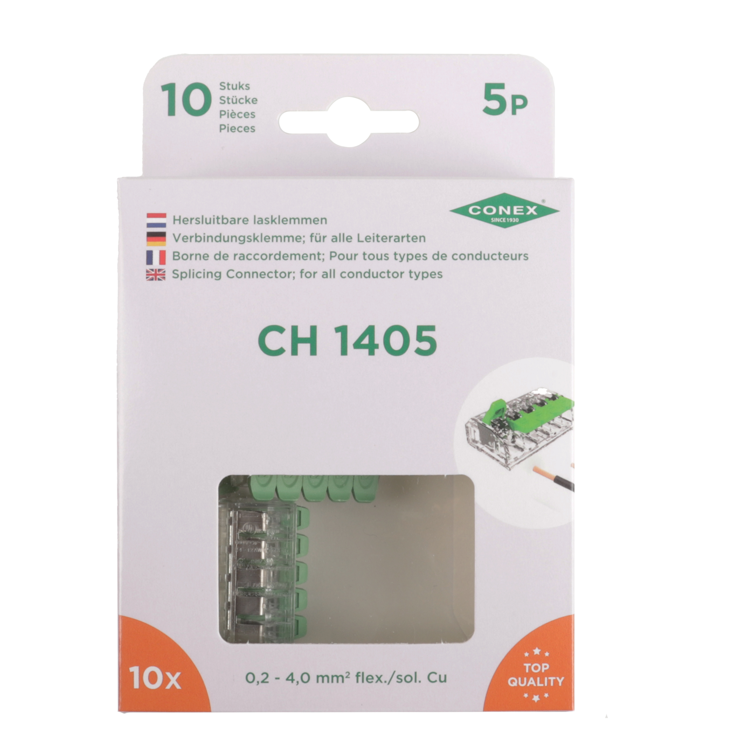 Lasklem Hersluitbaar 5-polig 0,2-4 mm² - 10 Stuks, foto 2 van 6