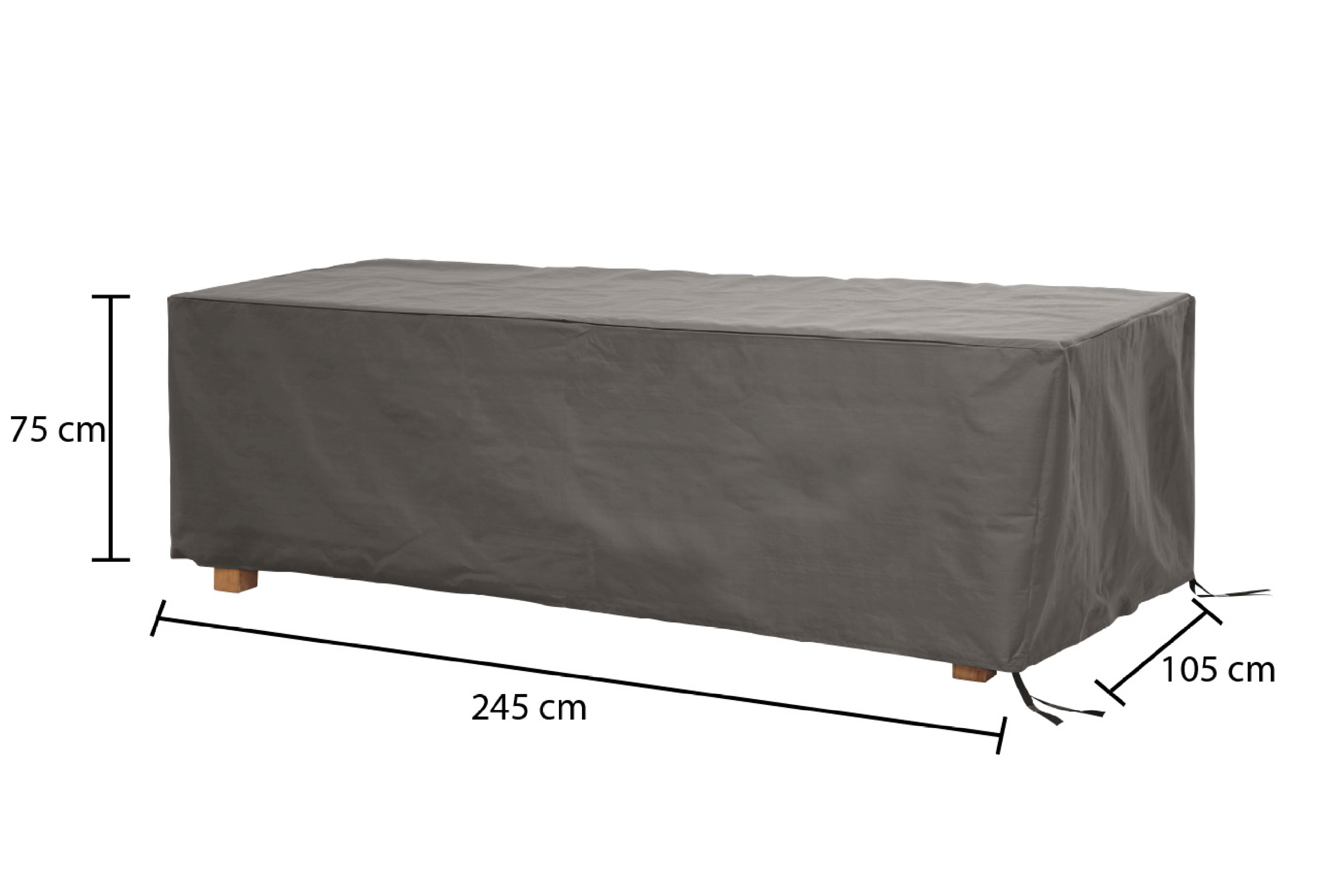 Beschermhoes Tuintafel tot Ø240 cm 245 x 105 x 75 cm - Per Stuk, foto 3 van 3