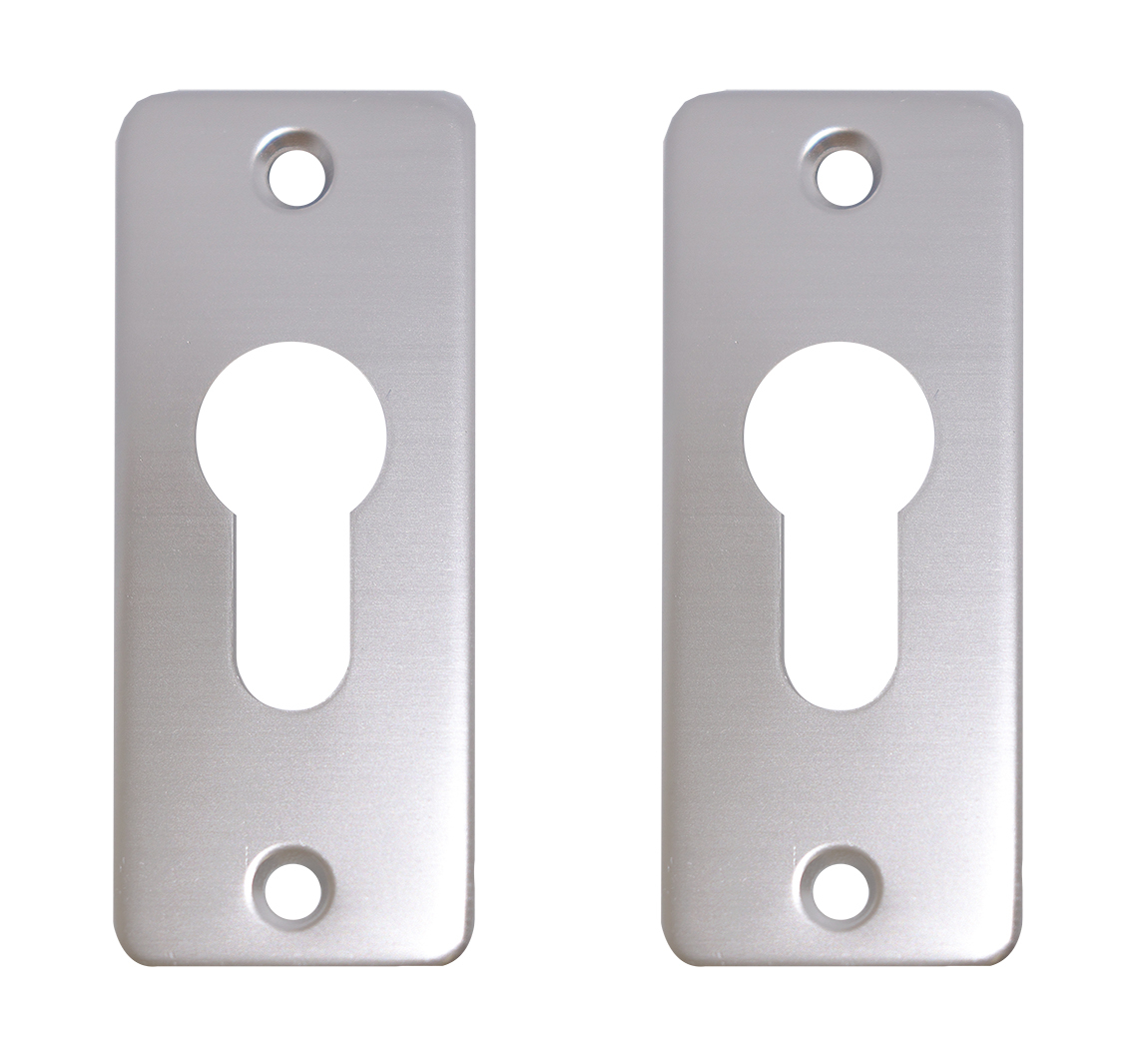 Cilinderrozet aluminium rechthoek - Per set