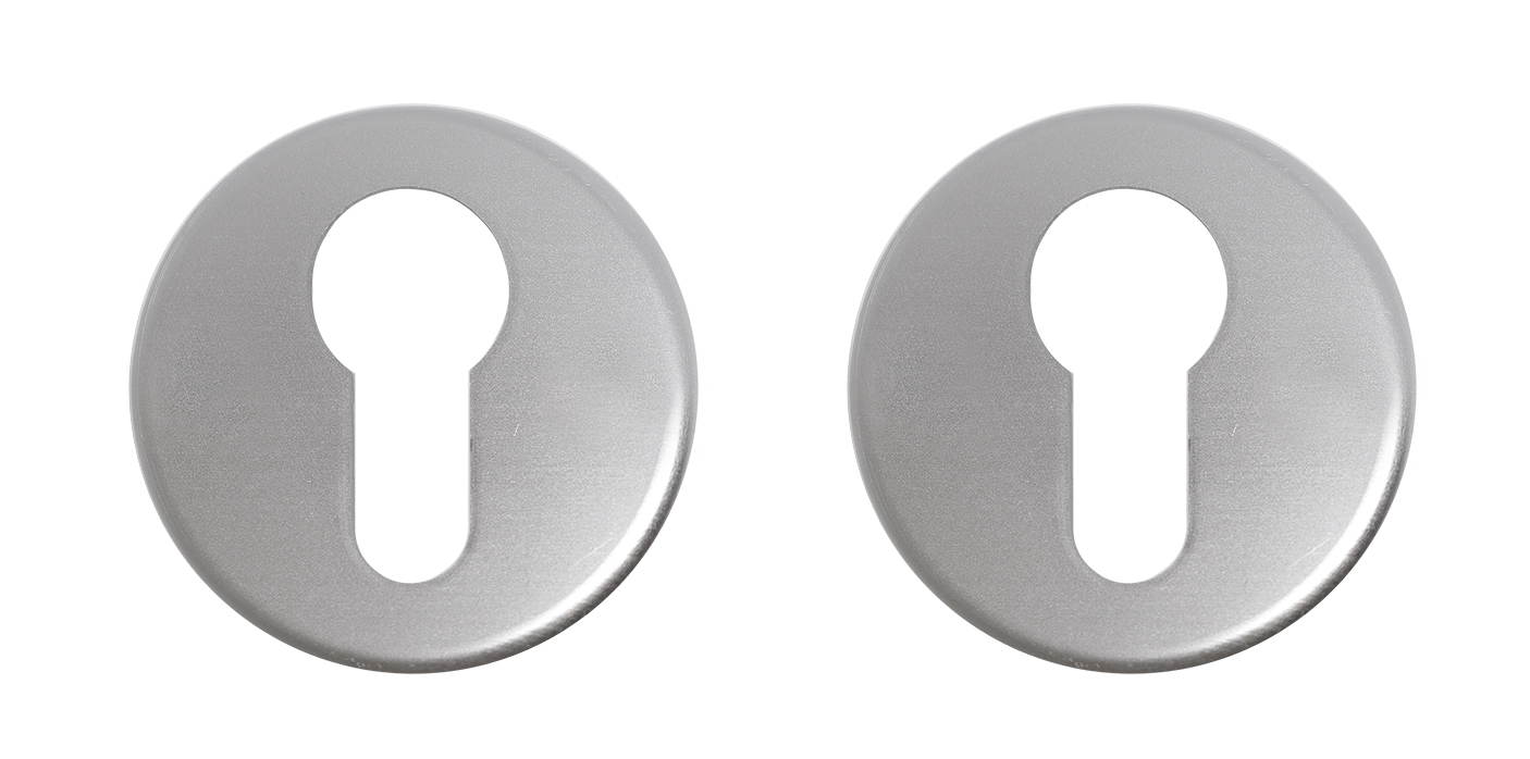 Klikrozet voor cilinder aluminium rond - Per set