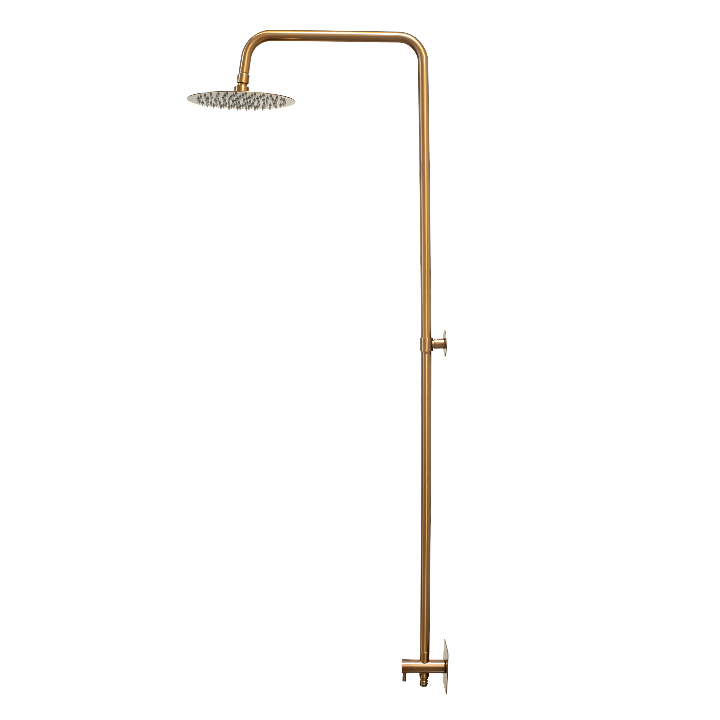 Regendouche voor buiten met tuinslang aansluiting ½ inch - Elegant Koper