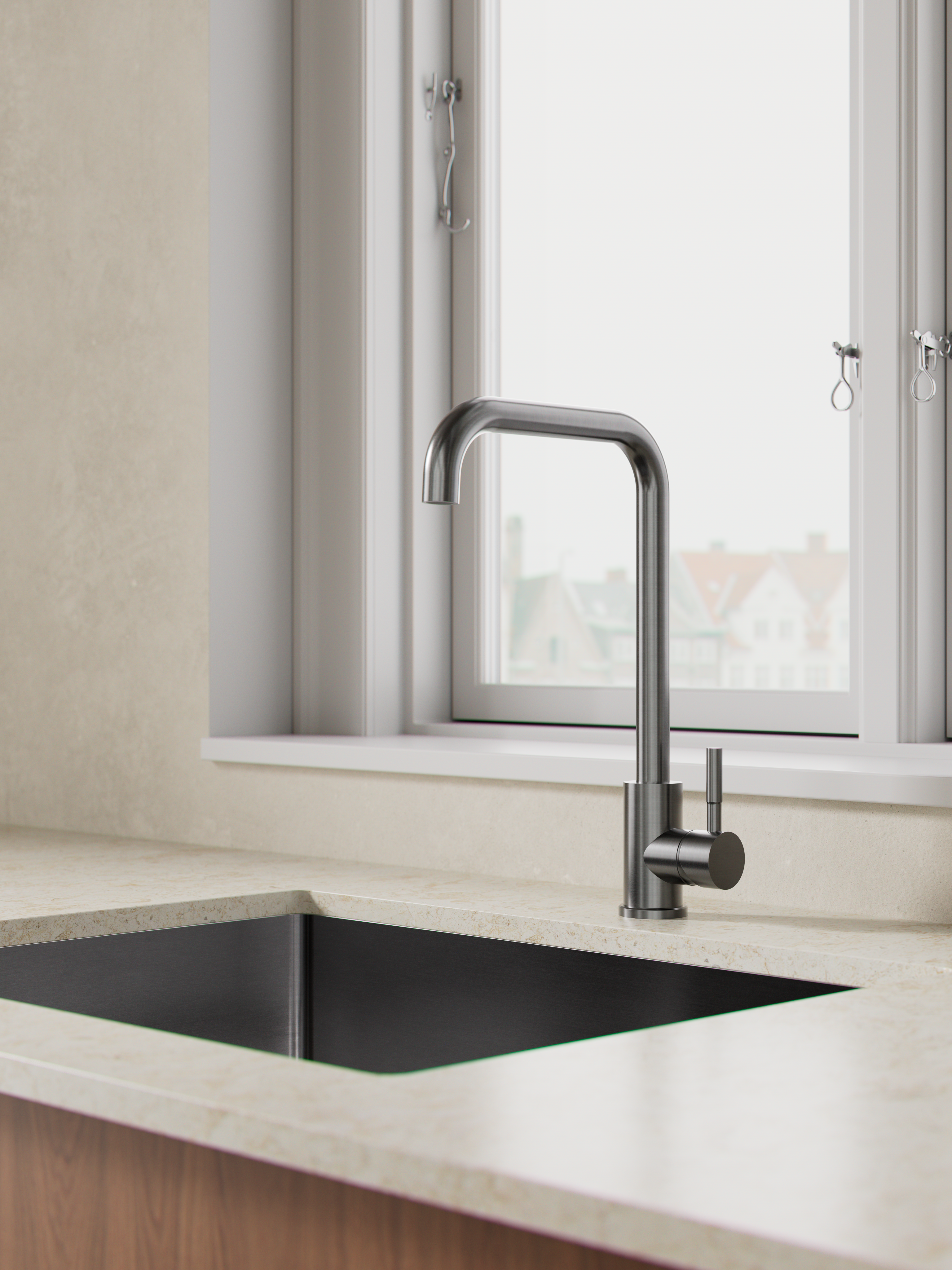 Keukenkraan met U-vormige Uitloop - Gunmetal, foto 2 van 2