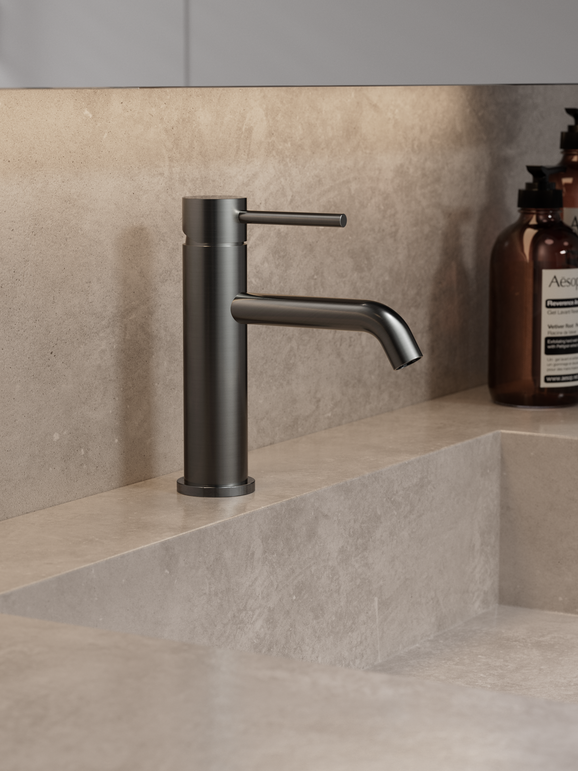 Slanke Wastafelkraan - Gunmetal, foto 2 van 2