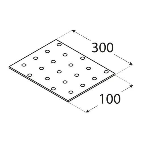 KoppelplaatVerzinkt100x300mm