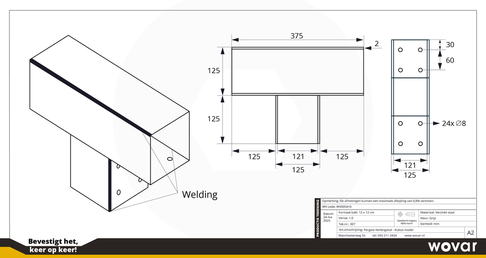 WV005410_pargolaverlengstuk12x12cmkubusmodel