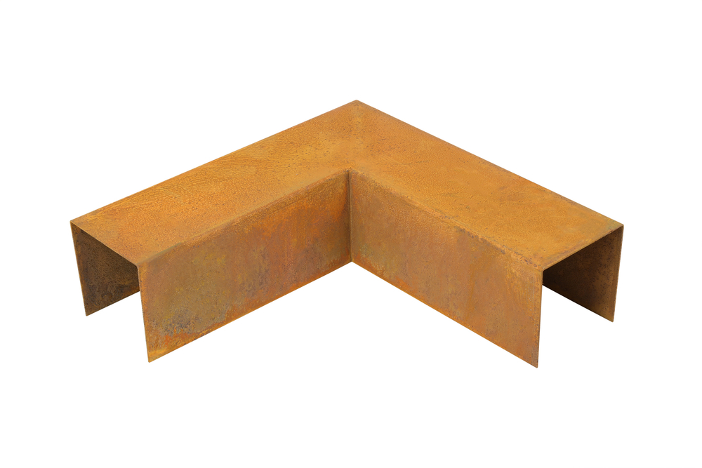 Corten Steel Cover for Concrete Edging Corner 20 x 6.2 x 6 cm | Wovar