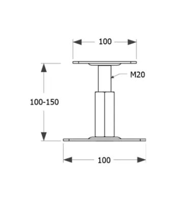 VerstelbarePaalhoudervoor10x10tot12x12cmpalen