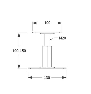 VerstelbarePaalhoudervoor13x13tot15x15cmpalen