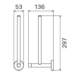 reserve_toiletrolhouder_chroom_technische_tekening