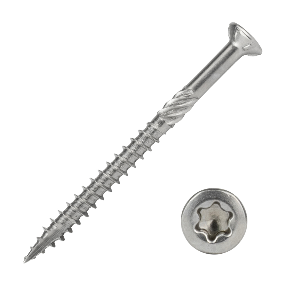 BucketStainlessSteel410Torx15GardenScrewsof4x50mmPartialThread2