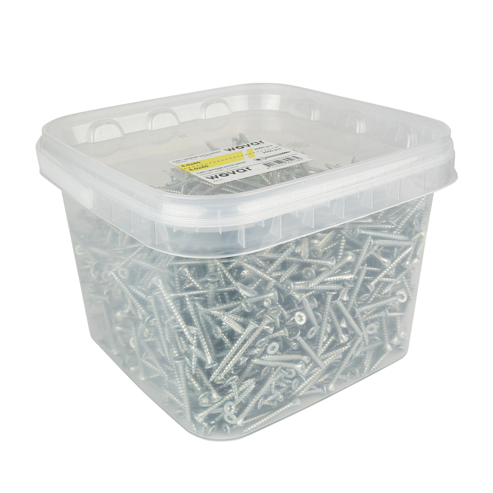 VoordeelemmerSpaanplaatschroevenVerzinkt4_0x40mmTorx20Voldraad_2000stuks