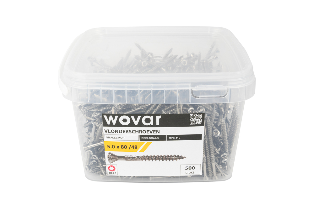 VoordeelemmerVlonderschroevenRVS4105_0x80mmTorx25Deeldraad_500stuks2
