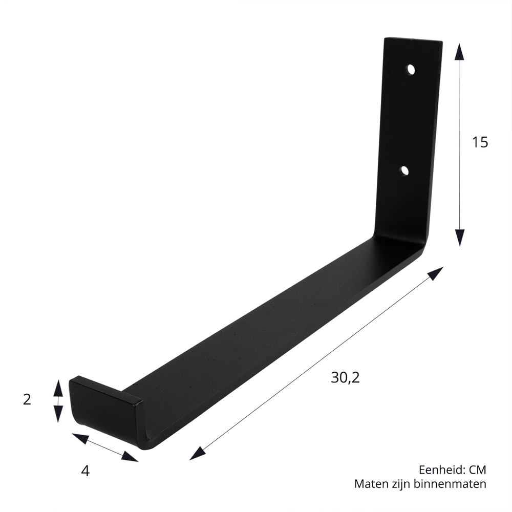 PlankdragerIndustrieelZwart150x300mm_Set2StuksWV0210804