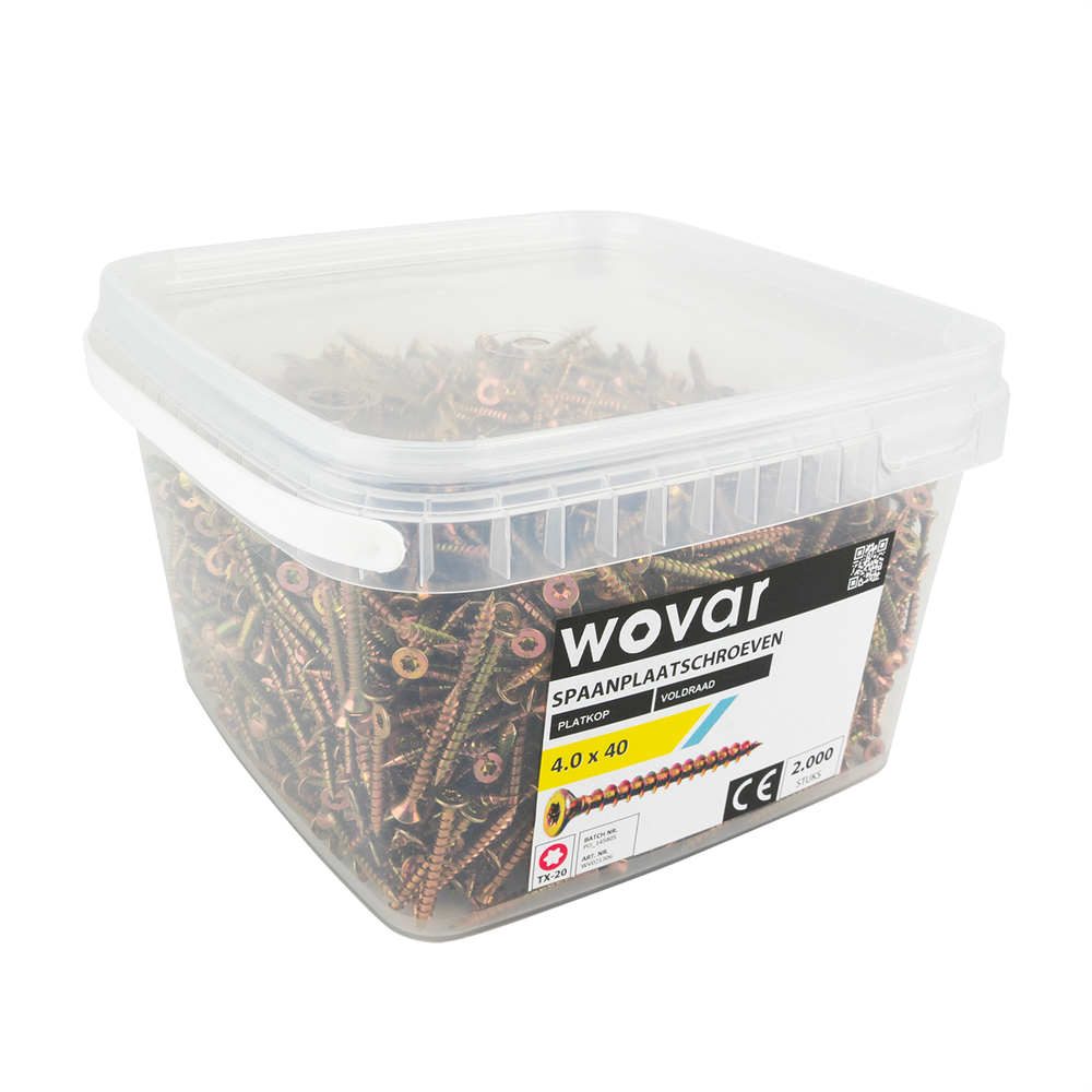 VoordeelemmerSpaanplaatschroevenGeelVerzinkt4_0x40mmTorx20Voldraad1