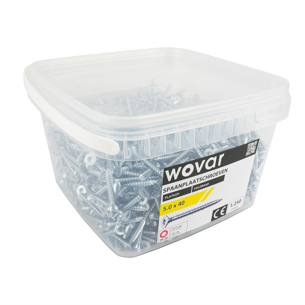 VoordeelemmerSpaanplaatschroevenVerzinkt5_0x40mmTorx20Voldraad_1250stuks1