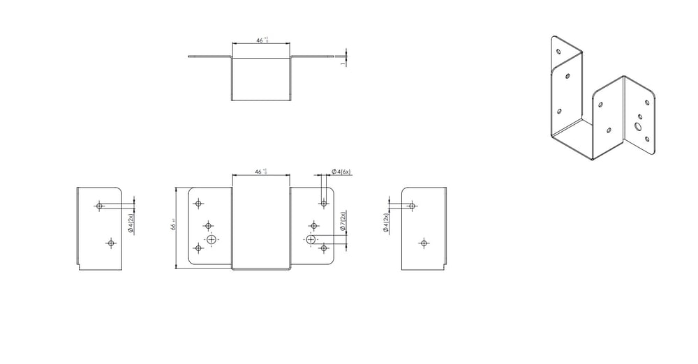RegeldragerVerzinktvoorRegels46mm