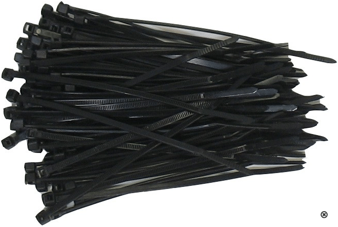 Heavy Duty Black Cable Ties 245mm X 4mm – Choose Pack Size: 100 To 2500 Zip Ties