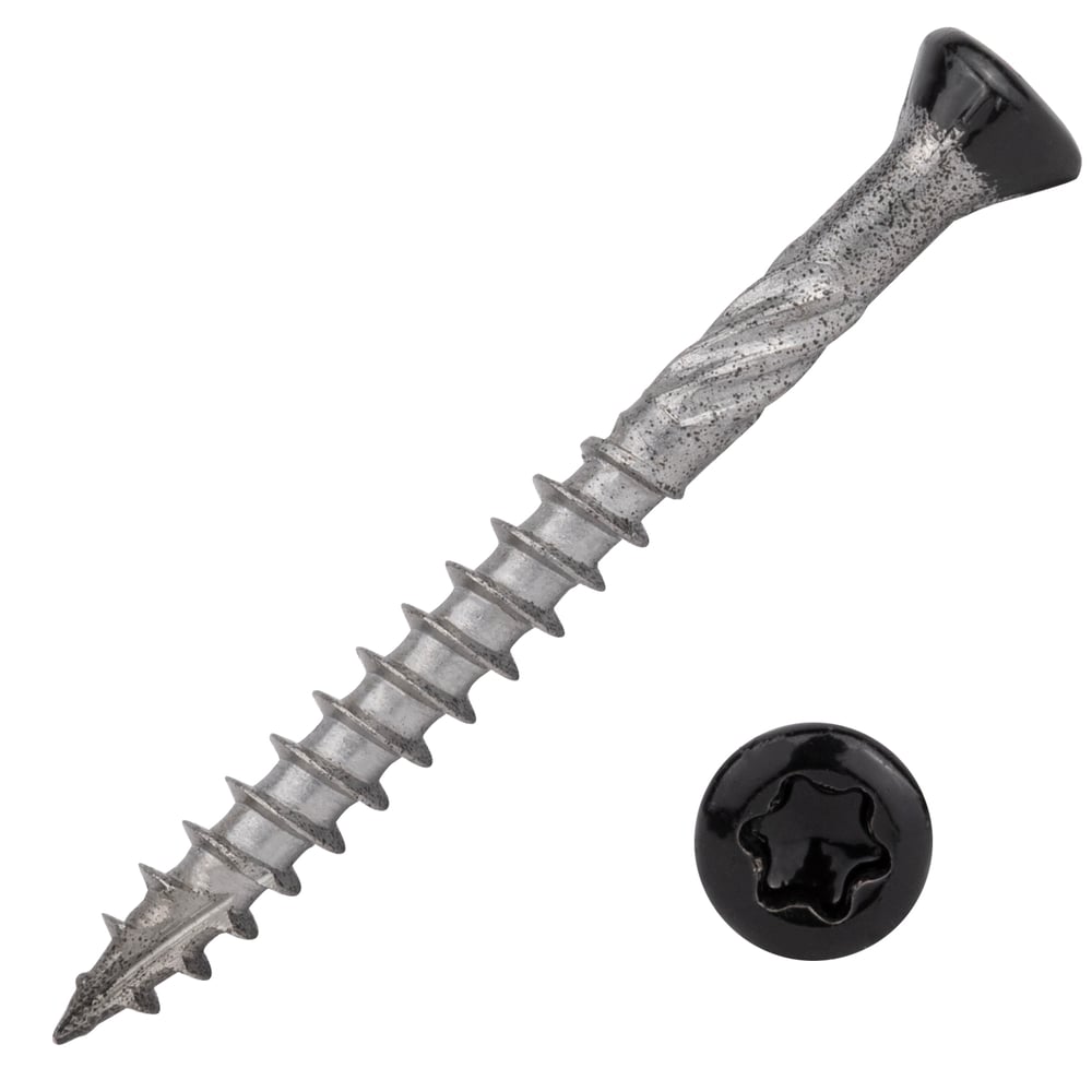 PotdekselschroevenZwartRVS4105x50mmTorx25Deeldraad