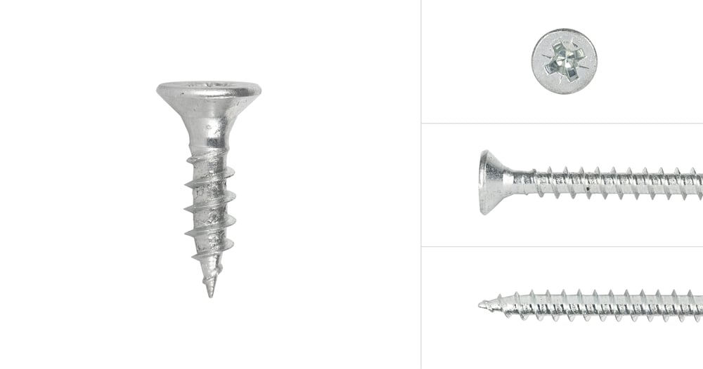 SpaanplaatschroevenVerzinkt4x16mmPozidrive_200Stuks