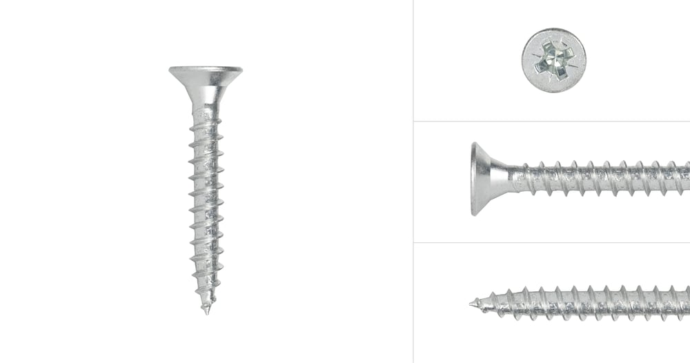 SpaanplaatschroevenVerzinkt4_5x30mmPozidriveVoldraad_200stuks