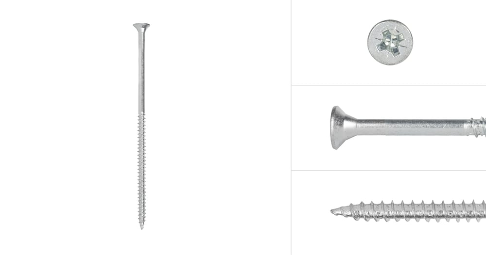 SpaanplaatschroevenVerzinkt6x150mmPozidrive