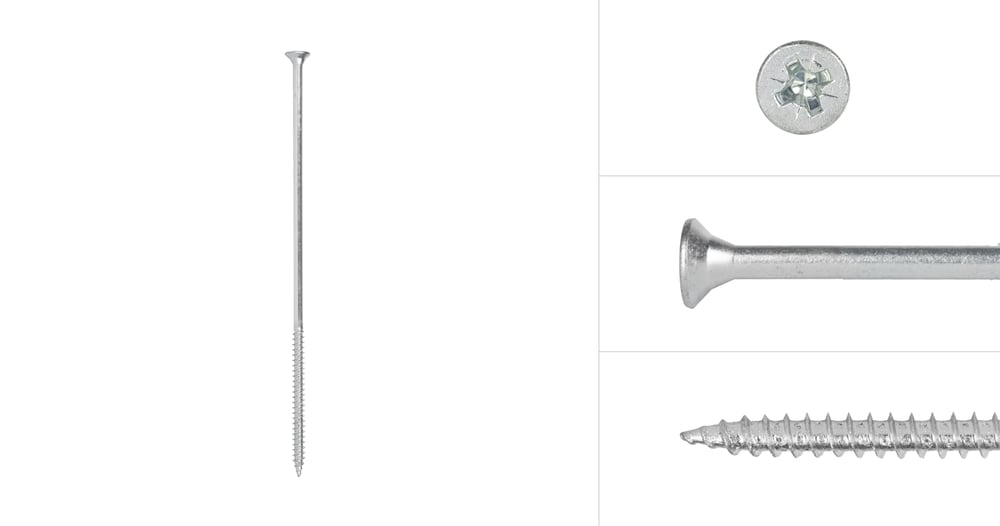SpaanplaatschroevenVerzinkt6x180mmPozidrive