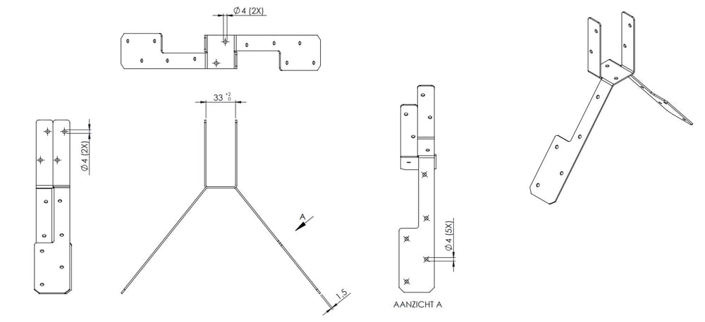 RuitersteunenVerzinktvoorBalken32mm